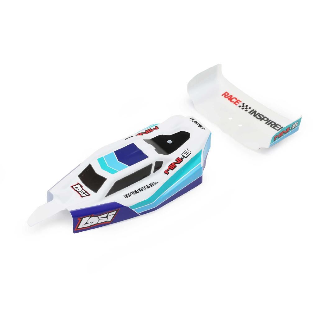 Losi Body & Wing, Blue: Mini-B, BL