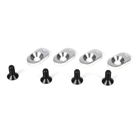 Losi EngineMntInserts&Screws,19T(4): 5IVE-T, MINI WRC (LosiB5801)