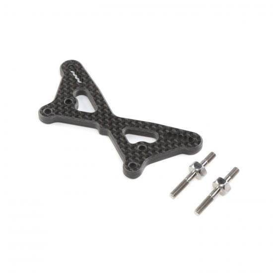 Losi Carbon Front Tower w/Ti Standoffs: 22 5.0