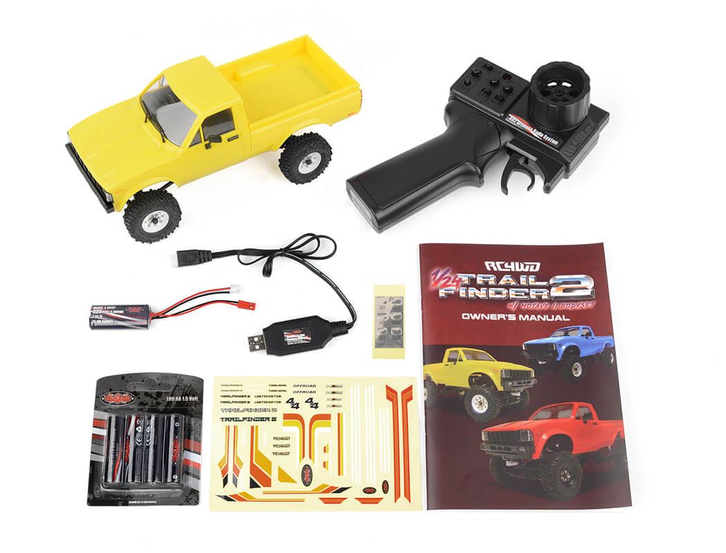 RC4WD 1/24 TRAIL FINDER 2 RTR W/ MOJAVE II HARD BODY SET (YE