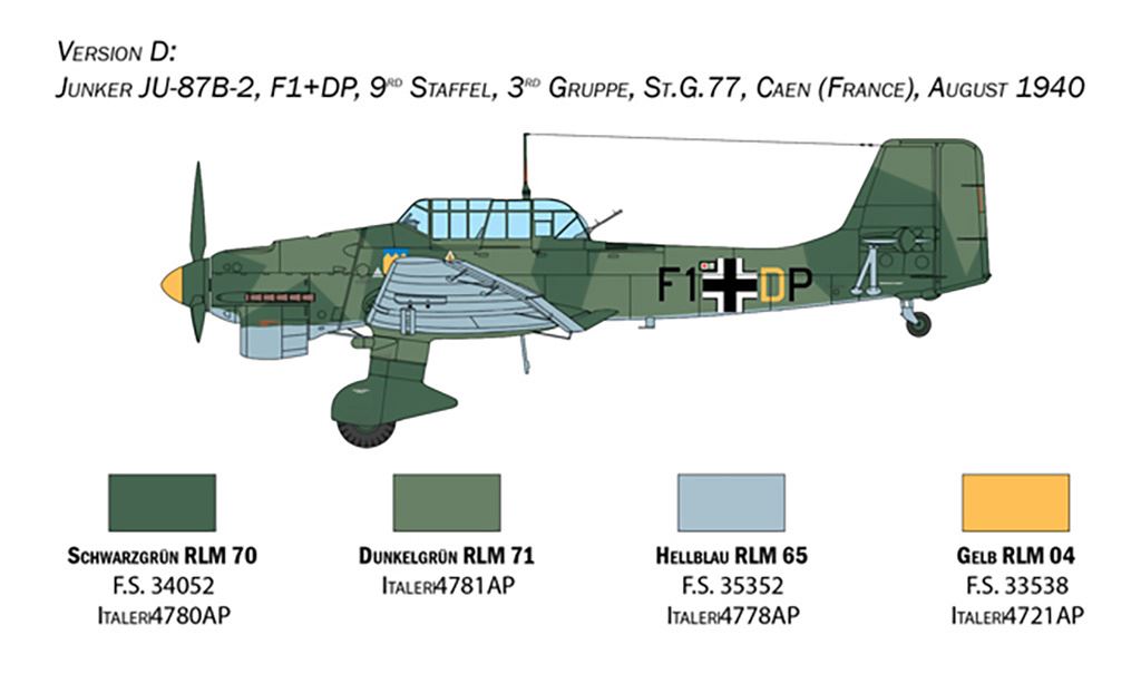 Italeri Ju-87B Stuka - Battle Of Britain 80Th