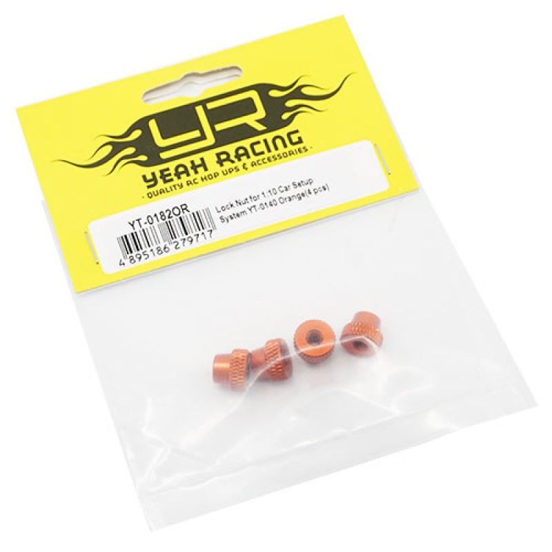 Yeah Racing Car Setup System Lock Nut for YT-0140 Orange