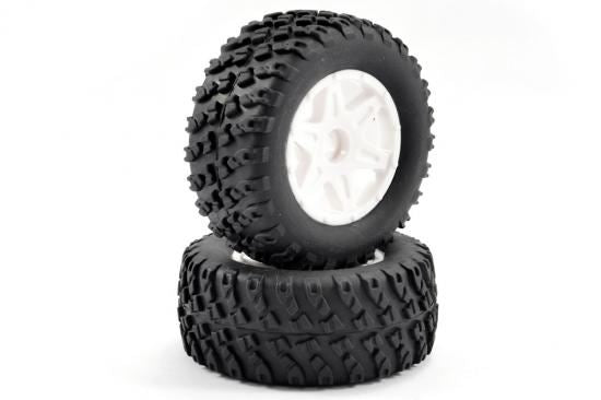 FTX COMET DESERT BUGGY FRONT MOUNTED TYRE & WHEEL WHITE