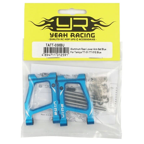 Yeah Racing Aluminum Rear Lower Arm Set Blue For Tamiya Tt-01/ Tt-01E Blue