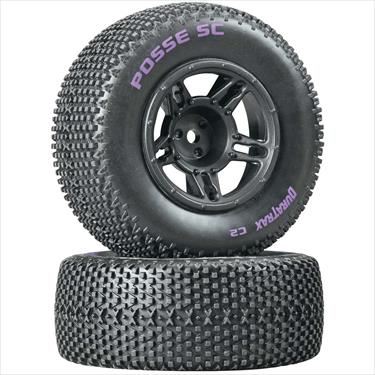 Duratrax Posse Sc Tire C2 Mounted Black Slash Front (2)