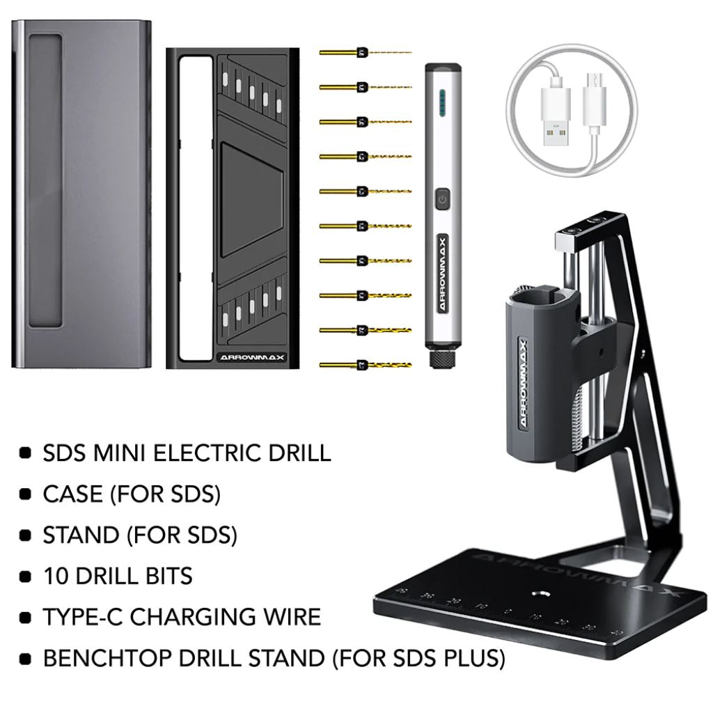 Sds Mini Plus Electric Drill+Benchtop Drill Press