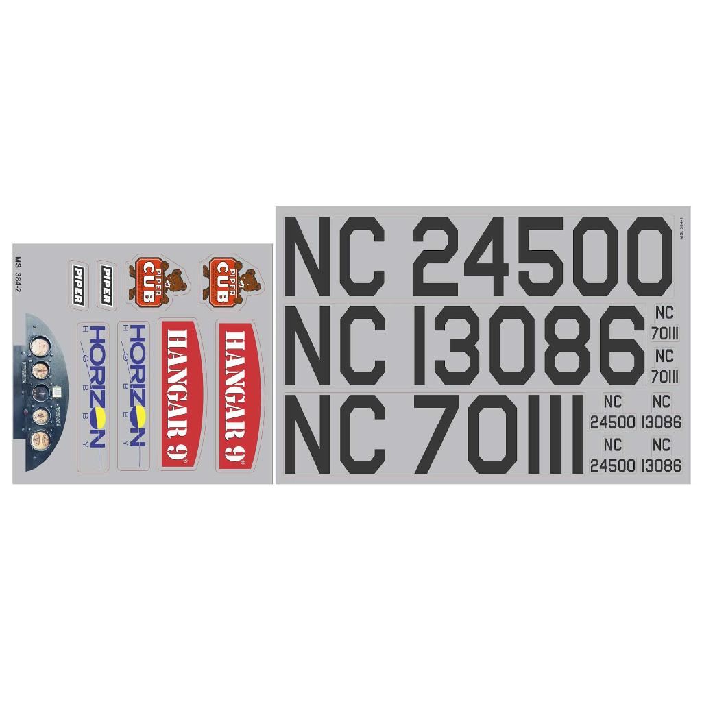 Hangar 9 Decal Sheet: J-3 Cub 10Cc, 82.5In