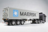 Maersk 40ft Container and 3 Axle Trailer For Tamiya Tractor Units