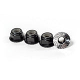 SCHELLE M4 SERRATED/NYLOC WHEEL NUTS BLACK (4)