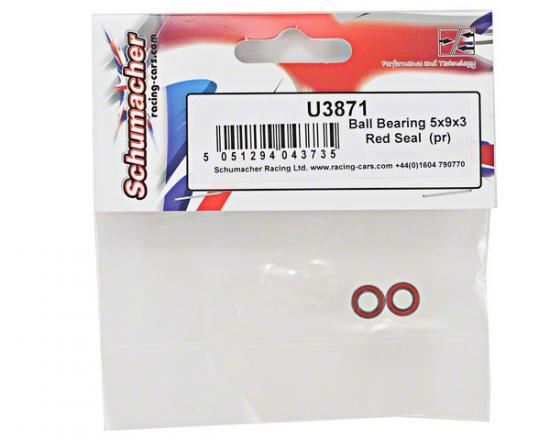 Schumacher Ball Bearing 5X9X3 Red Seal (Pr)