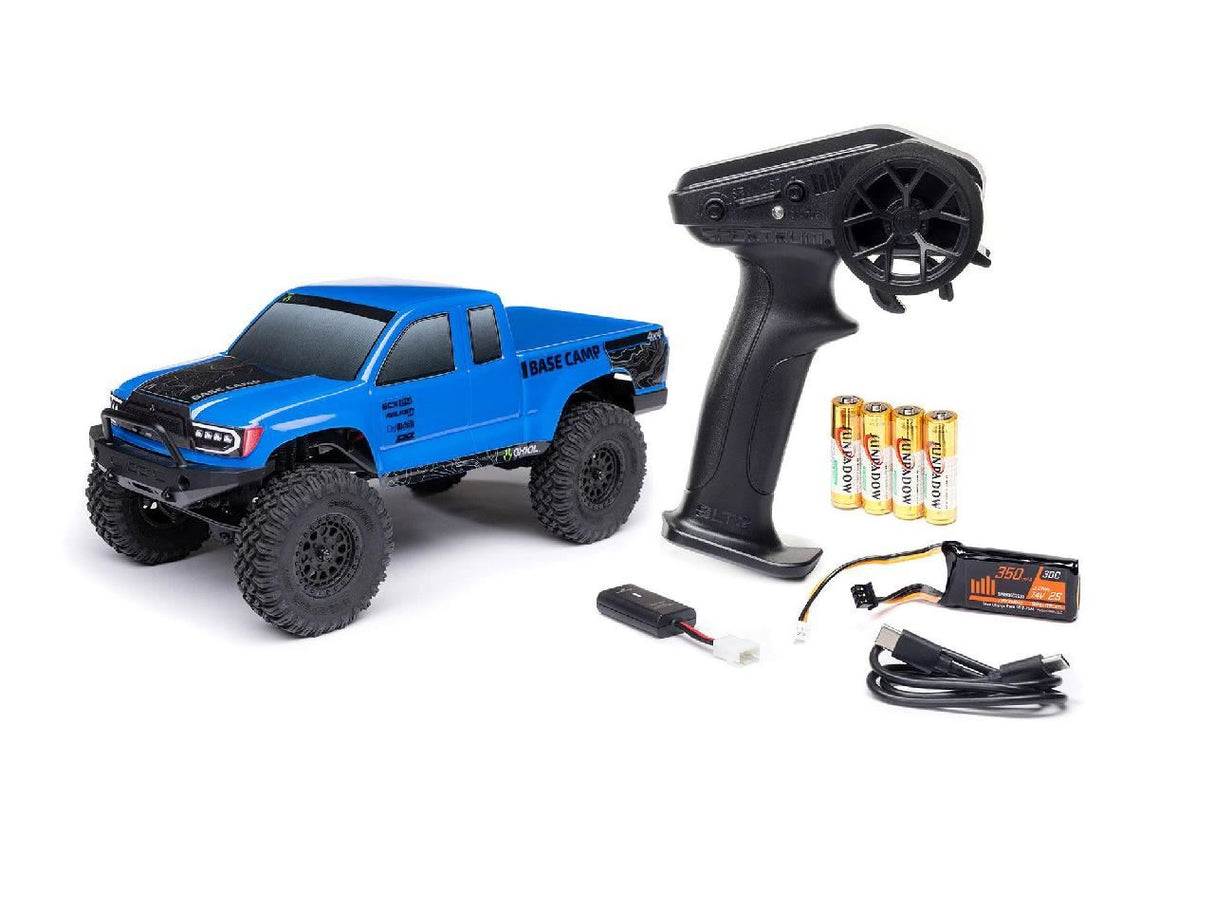 Axial 1/24 Scx24 Base Camp 4Wd Rock Crawler Rtr Blue