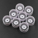 Yeah Racing Plastic Wide Rim Set 11mm (Offset 0 +1 +2 +3) White For 1/28 Awd Mini-Z