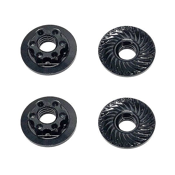 Team Associated Ft Nuts - M4 Low Profile Wheel Nuts Black