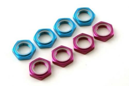 Fastrax 17mm X 1.0 Blue Serrated Wheel Nuts (4Pcs)