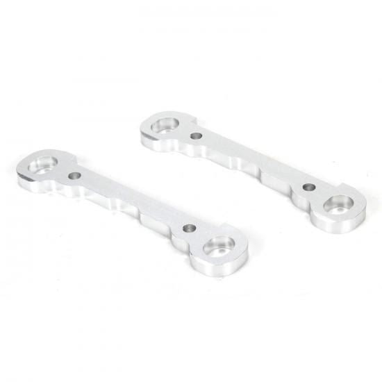 Losi Hinge Pin Braces, Front, Alum, Silver, MTXL (2) (Losi254030)