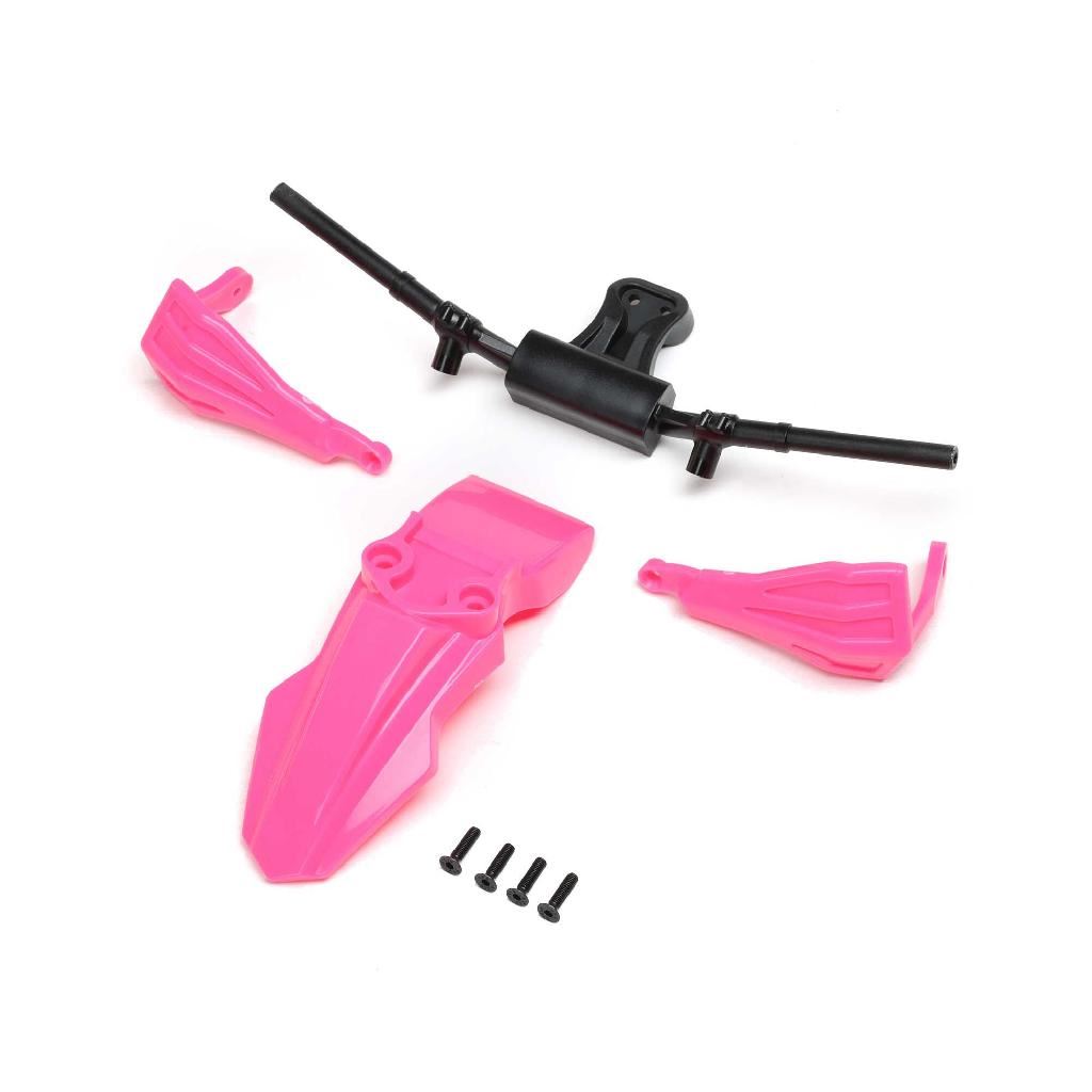 Losi Fender, Handguards & Handle Bars, Pink: Pm-Sm