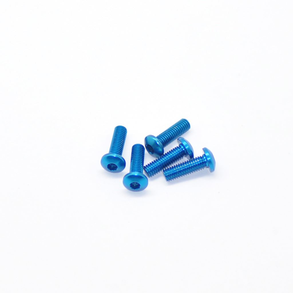 Alu Screw Allen Roundhead M3 X 10 Blue (5)