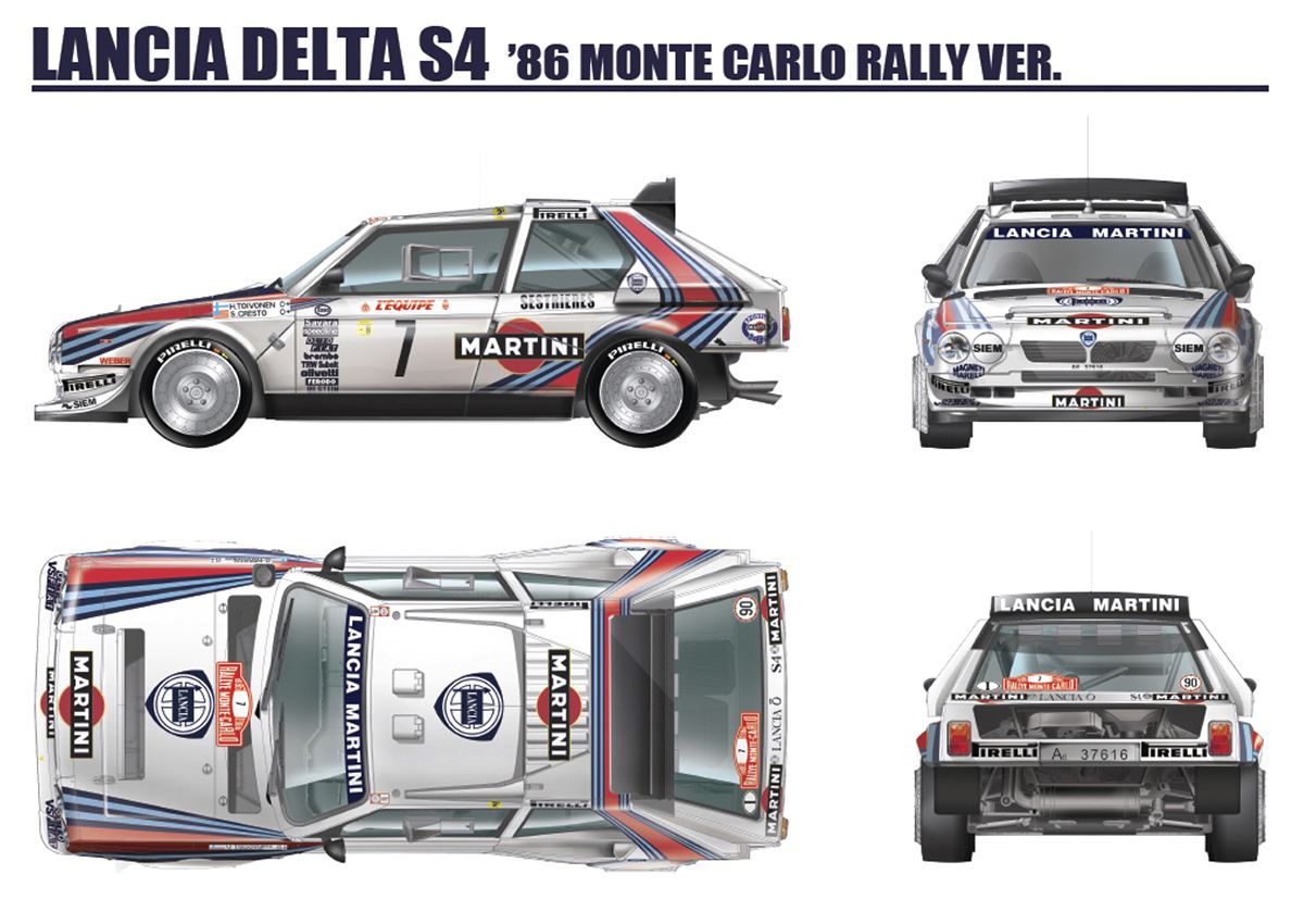 Nunu Lancia Delta S4 Martini Montecarlo 1986