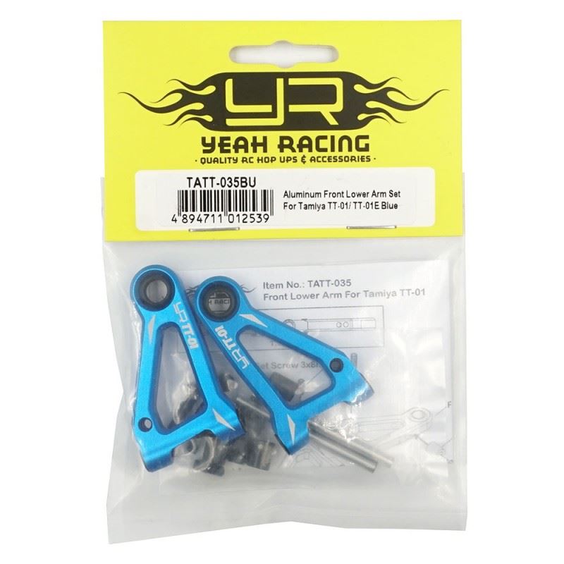 Yeah Racing Aluminum Front Lower Arm Set For Tamiya Tt-01/ Tt-01E Blue