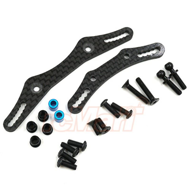 Yeah Racing Carbon Damper Stay Set For Tamiya M05