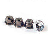 SCHELLE M4 SERRATED/NYLOC WHEEL NUTS GUNMETAL (4)