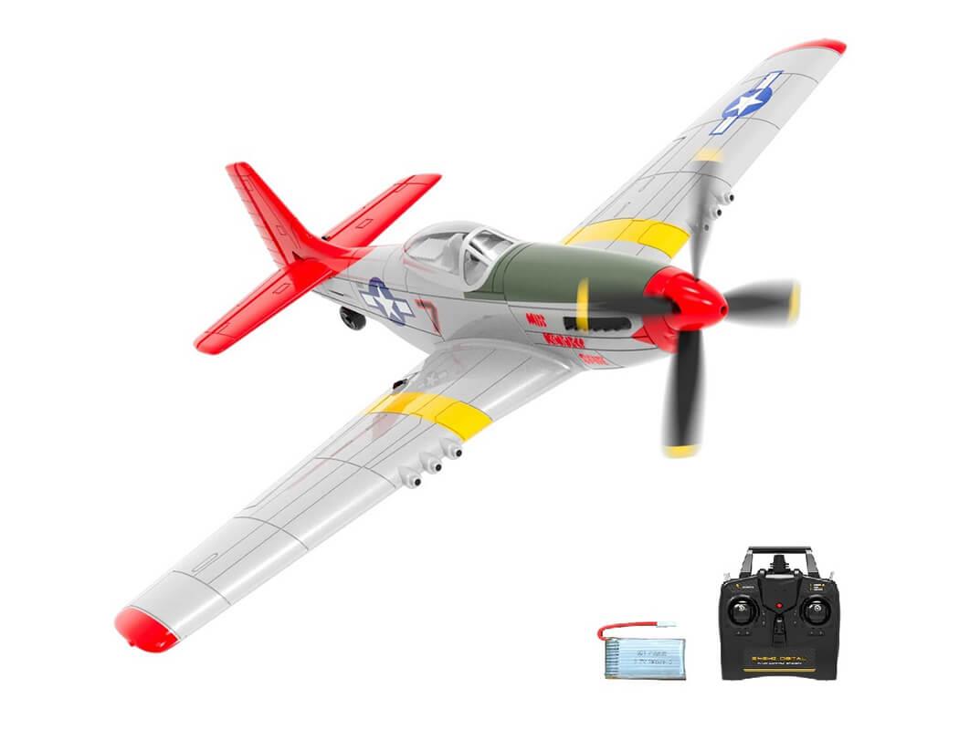 VOLANTEX P-51D MUSTANG V2 RED 4CH 400MM BRUSHED w/GYRO RTF