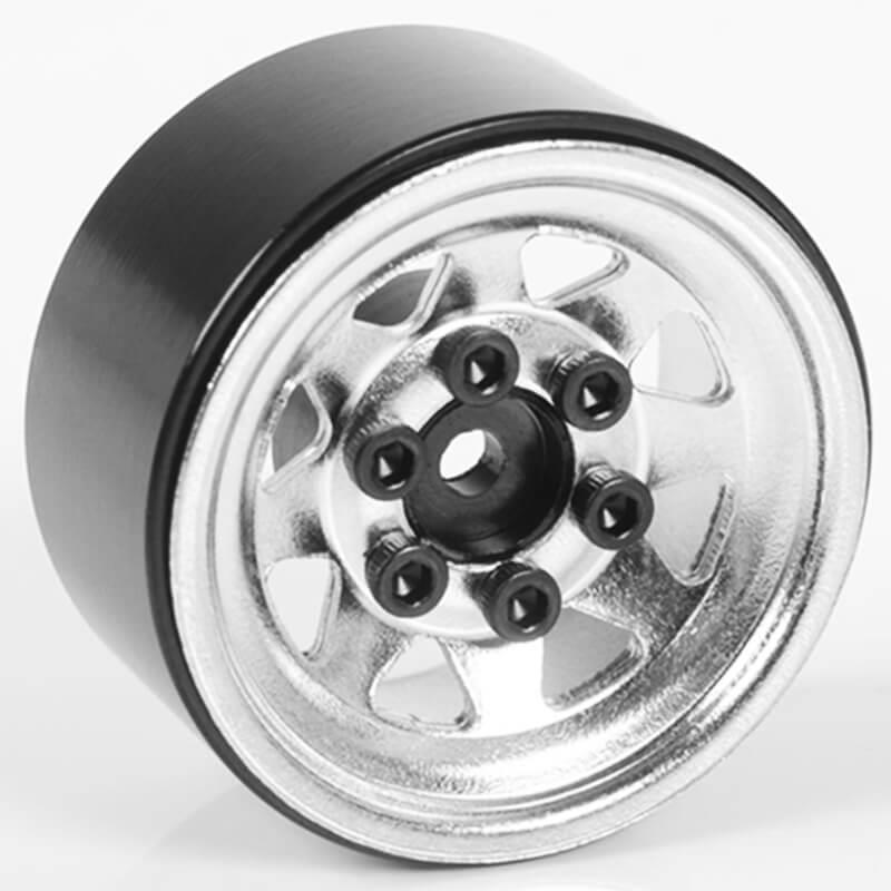 RC4WD STAMPED STEEL 1.0  STOCK BEADLOCK WHEELS (SILVER)