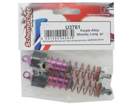 Schumacher Purple Alloy Shocks; Long (pr)