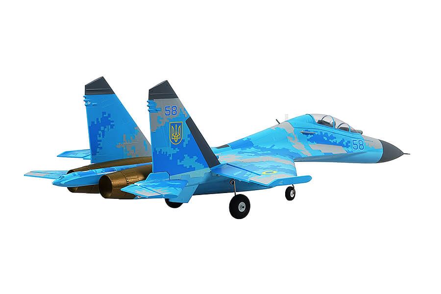 XFLY TWIN 50MM SU-27 EDF 750MM JET w/o TX/RX/BATT - BLUE CAMO