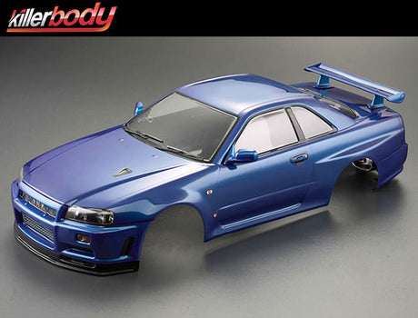 Killerbody Nissan Skyline R34 195mm Finished Body-Blue