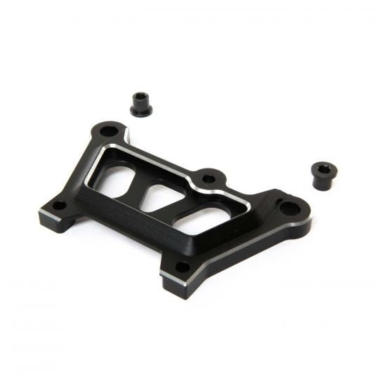 Losi Front Top Plate, Black, Aluminum: DBXL-E (Losi351008)