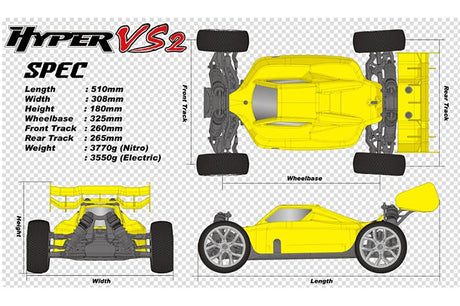 HOBAO HYPER VS2 1/8 BUGGY ELECTRIC ROLLER 80% PRE-ASSEM.