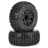 Duratrax 1/10 Brutus F/R 2.8In Monster Truck Tires Mtd 12Mm Black Ripp