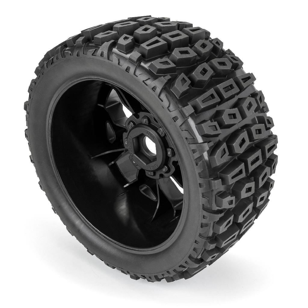 Duratrax 1/6 Brutus F/R 5.7In Monster Truck Tires Mtd 24Mm Black Rippe