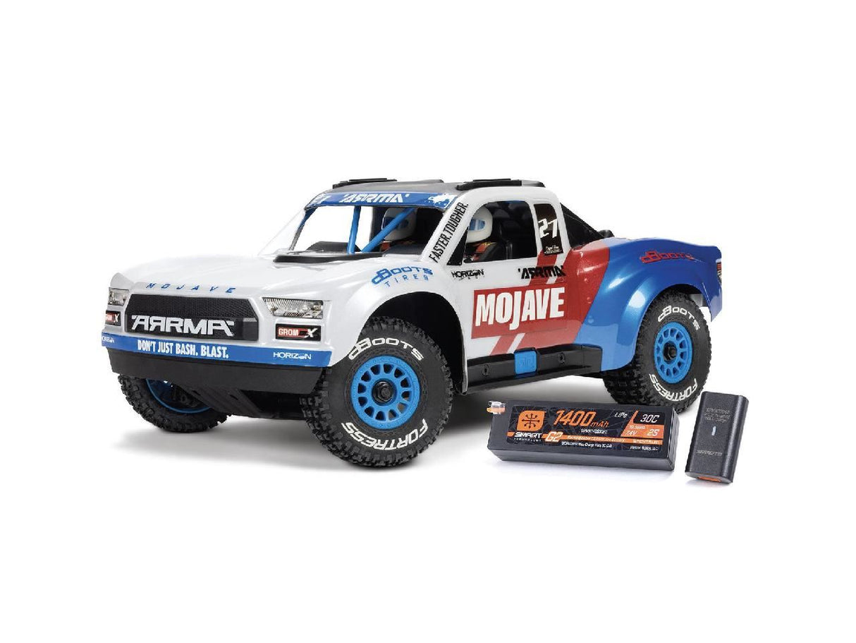 Arrma 1/18 Mojave Grom 223S Blx 4X4 Dt With Batt/Charger White