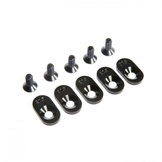 Losi EngineMntInsert&Screws, BLK, 20.5T(5): 5ive-T 2.0 (Losi252104)