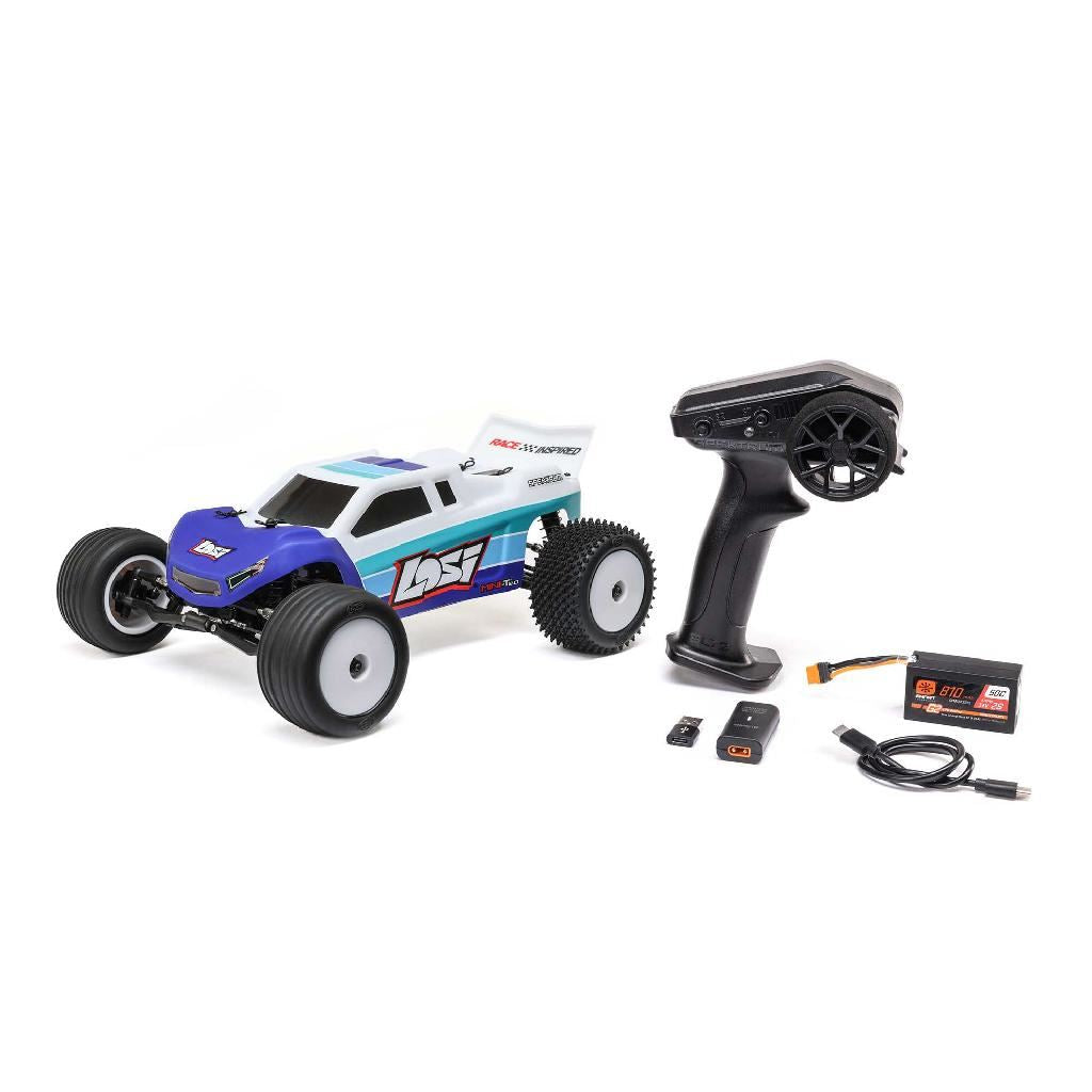 Losi 1/18 Mini-T 2.0 V2 2Wd Stadium Truck Brushless Rtr Blue