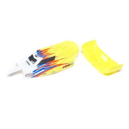 Losi Body & Wing, Yellow/White: Mini-B