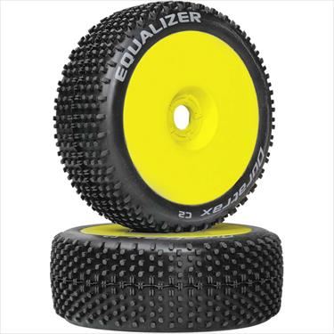 Duratrax Equalizer Buggy Tire C2 Mounted Yellow (2)