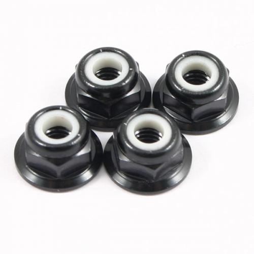 Fastrax M4 Black Flanged Locknuts