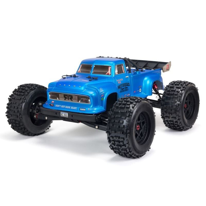 Arrma Notorious V5 6S 4WD BLX RTR Blue Stunt Truck with Spektrum Firma - ARA8611V5T2