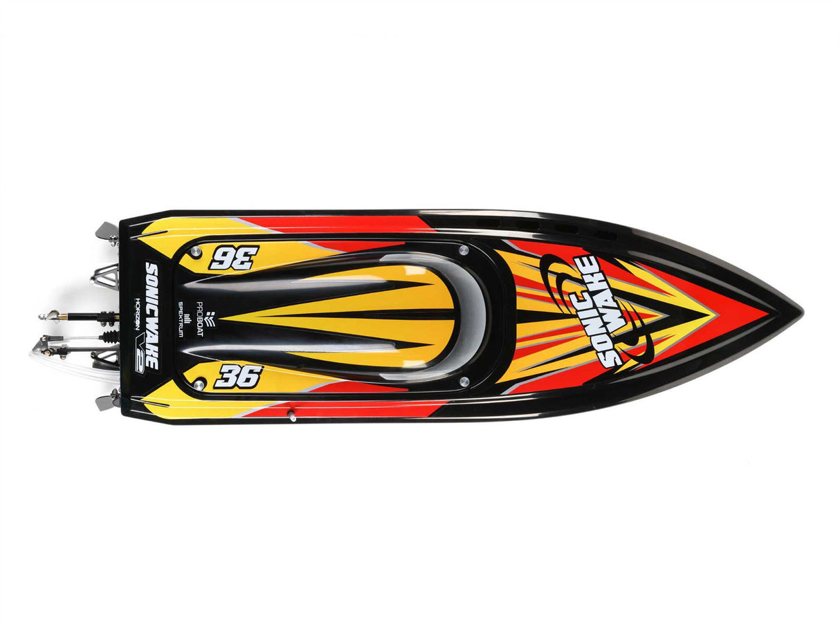 ProBoat Sonicwake 36in Self-Righting Brushless Deep-V RTR, Black