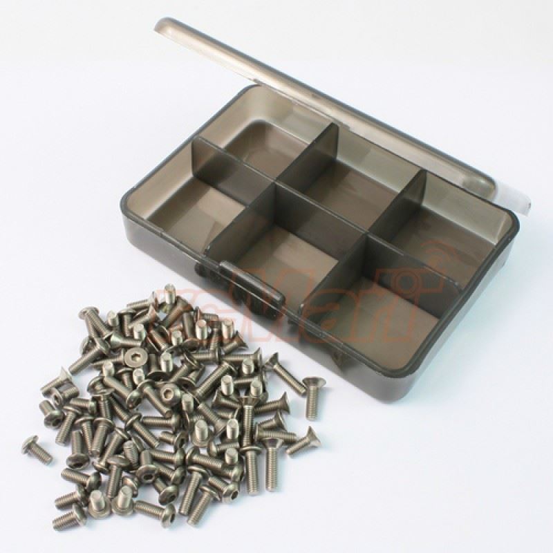 Yeah Racing Titanium Screw Assorted Set With Free Mini Box For Tamiya Egress