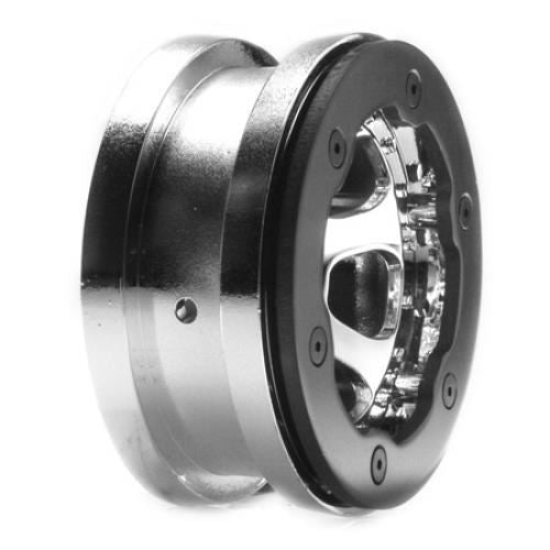 Losi 2.2 Beadlock Wheels, Chrome with Rings: CCR (LosiA7020)