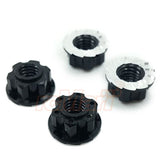 Yeah Racing 4mm Aluminium Wheel Flange Lock Nut 4pcs For RC Car Black