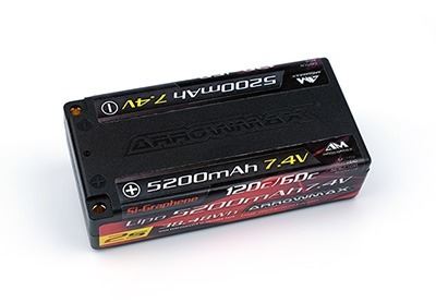 Arrowmax Am Lipo 5200Mah 2S Shorty-7.4V-60/120C Si-Graphene