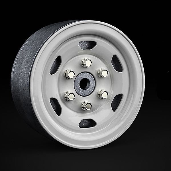 Gmade 1.9 Sr05 Beadlock Wheels (Gloss White) (2)