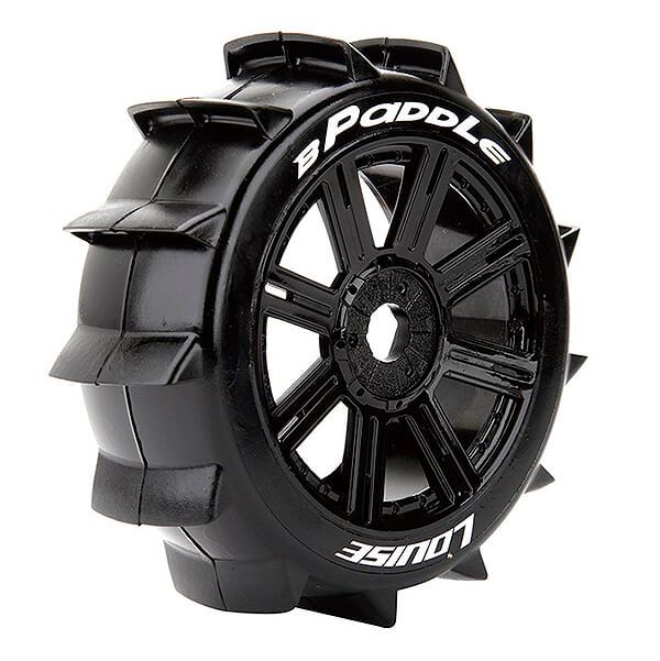 LOUISE RC B-PADDLE 1/8 FR/RR SOFT HEX 17MM SPOKE/BLACK