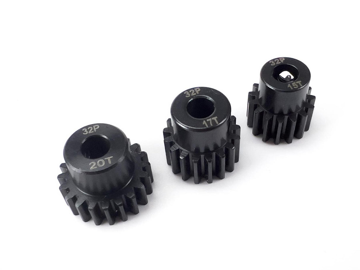 RC Overhaul 0.8Mod Pinion Set, 15/17/20t 5mm Shaft