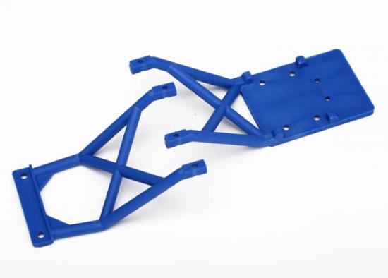 Traxxas Skid Plates, Front & Rear (Blu